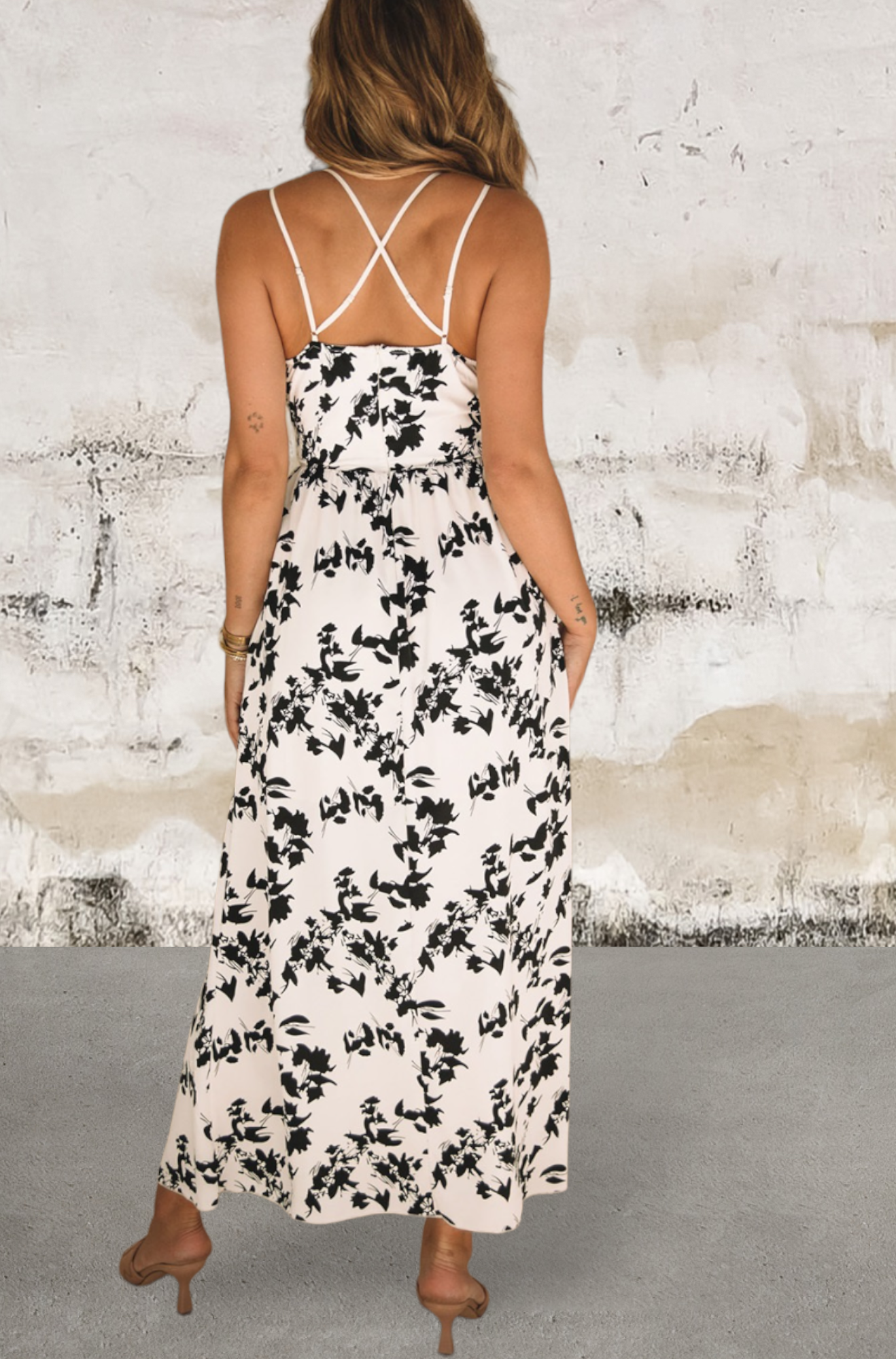 Maxi Floral Dress with Slit