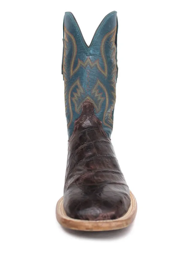 Lucchese Barrel Brown Giant Gator Boot for Men