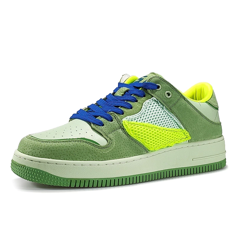 mesh skateboard sneakers green