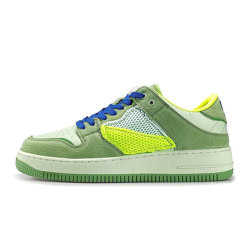 mesh skateboard sneakers green