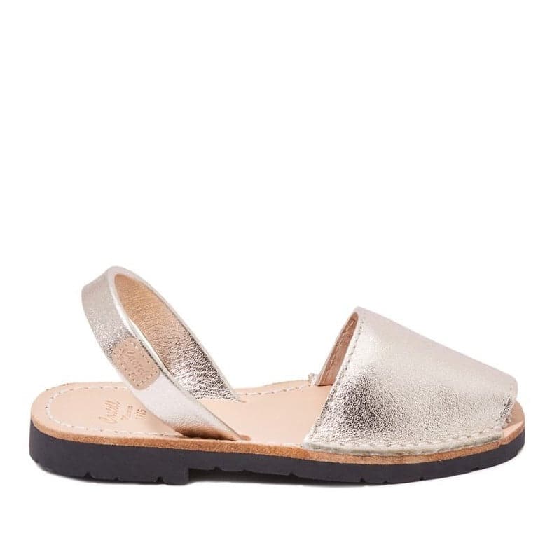 Metallic Leather Menorcan Sandal Kids Iker 1097 Metallic