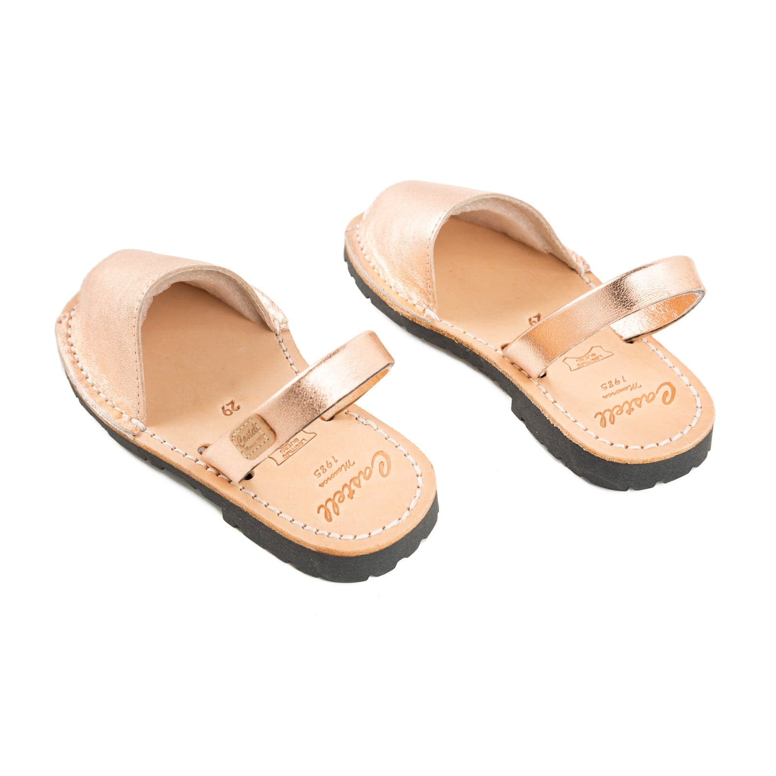 Metallic Leather Menorcan Sandal Kids Iker 1097 Metallic