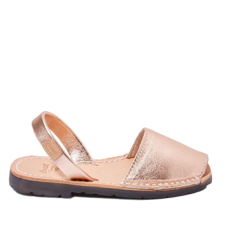 Metallic Leather Menorcan Sandal Kids Iker 1097 Metallic