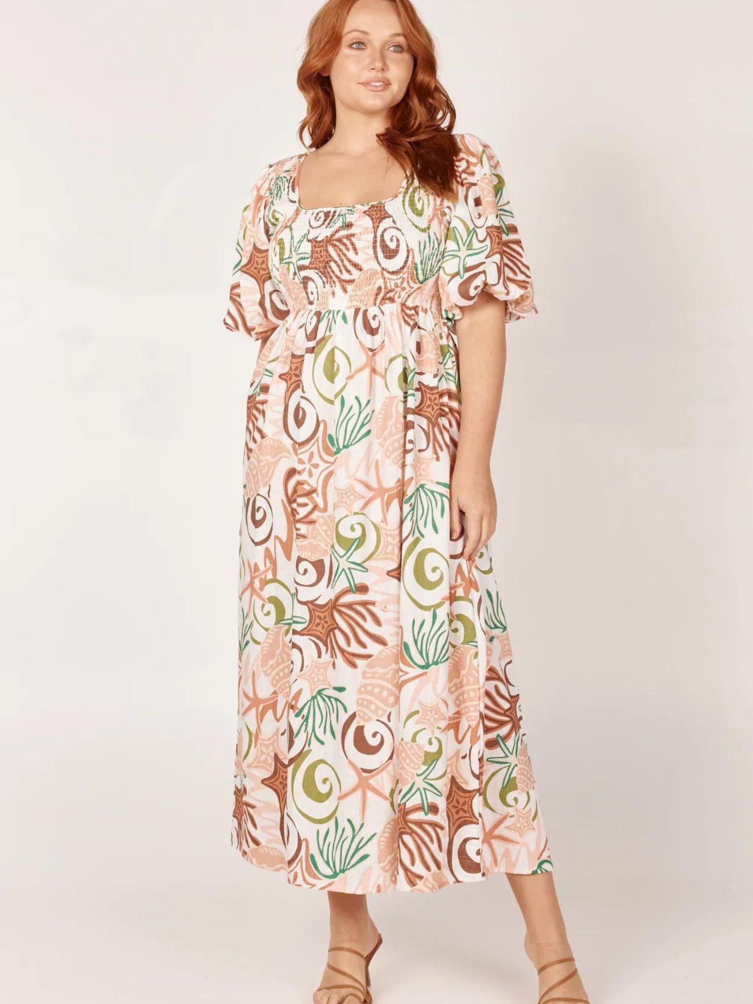 Midi Dress in Koralli Print