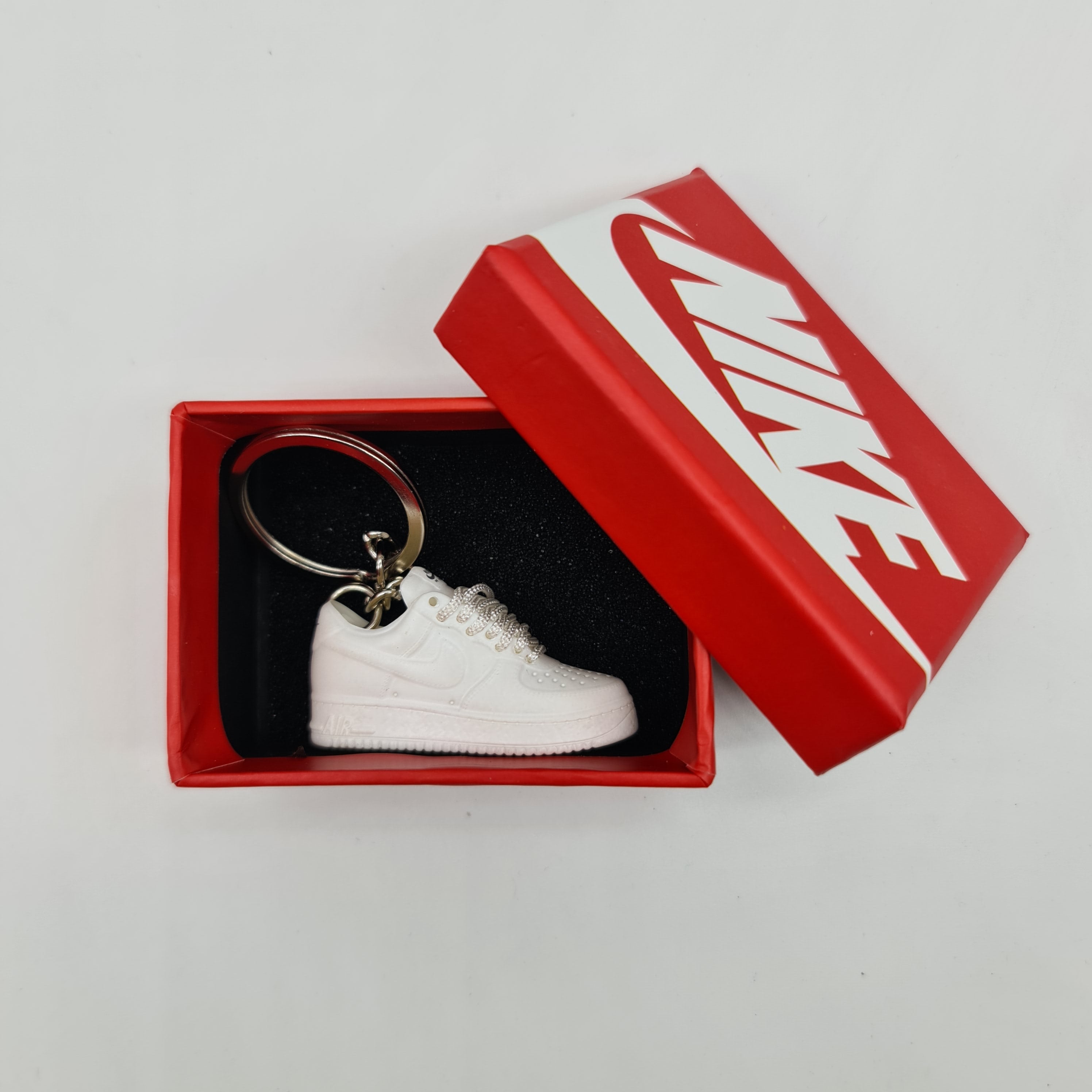 Mini Sneaker Keychain - AF1 Low White