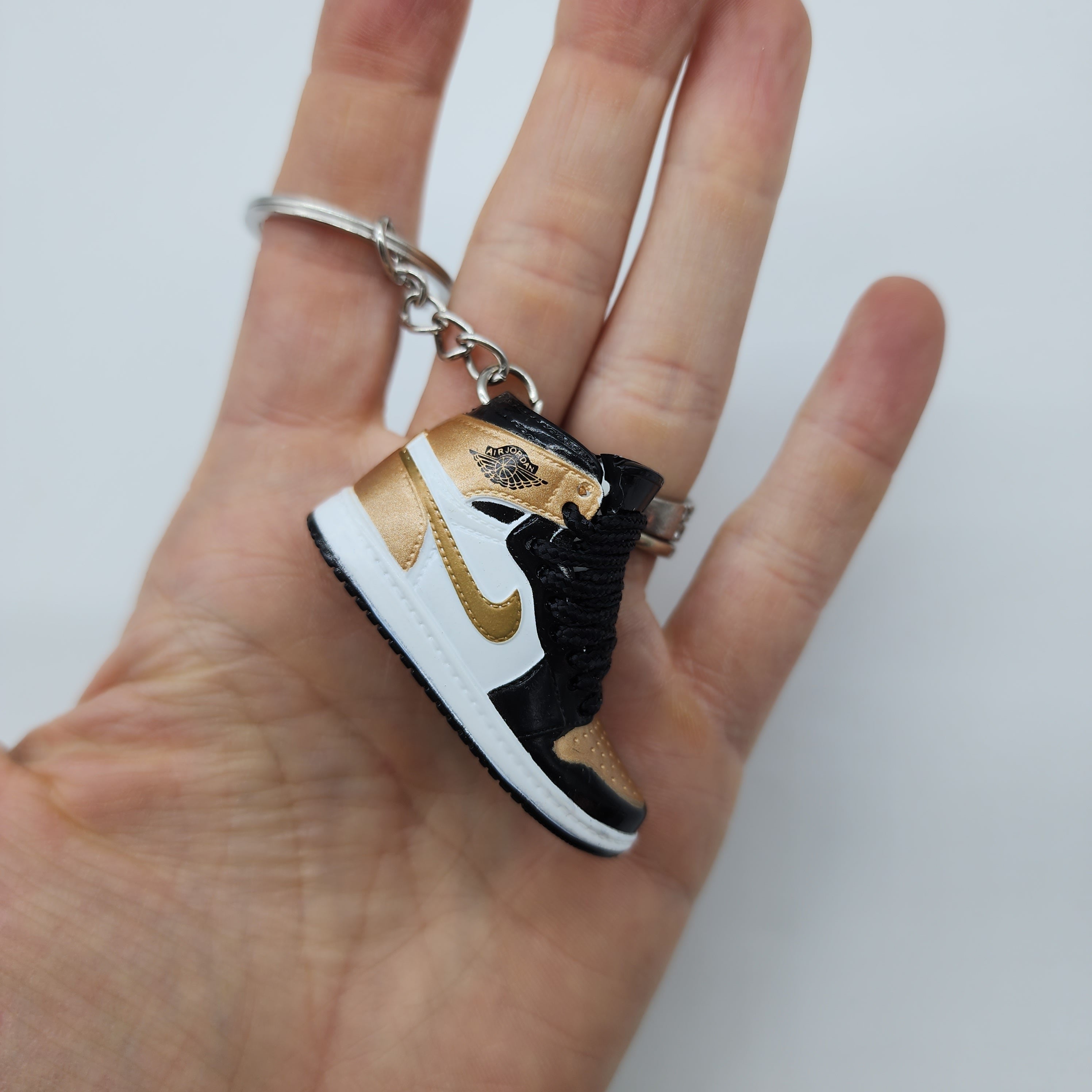 Mini Sneaker Keychain - AJ1 (Black/Gold)