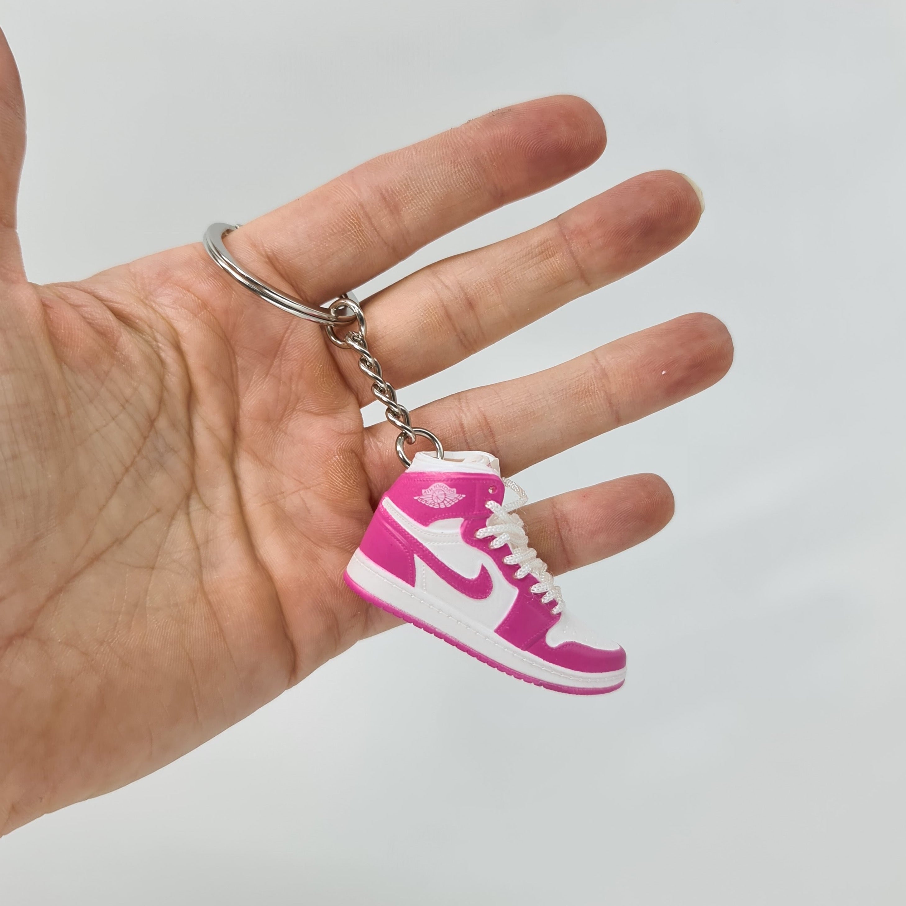 Mini Sneaker Keychain - AJ1 Pink/White