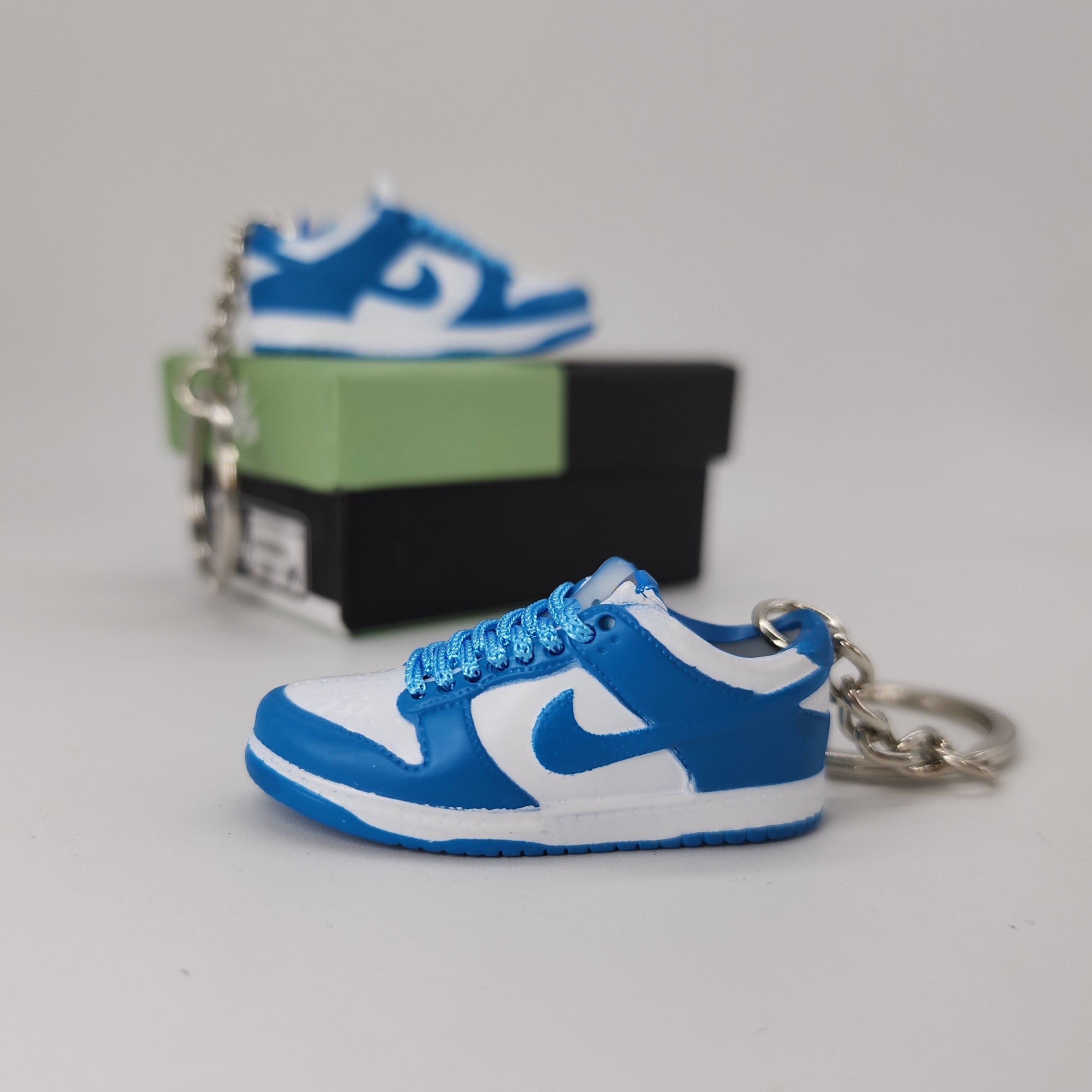 Mini Sneaker Keychain - Blue/White Dunk