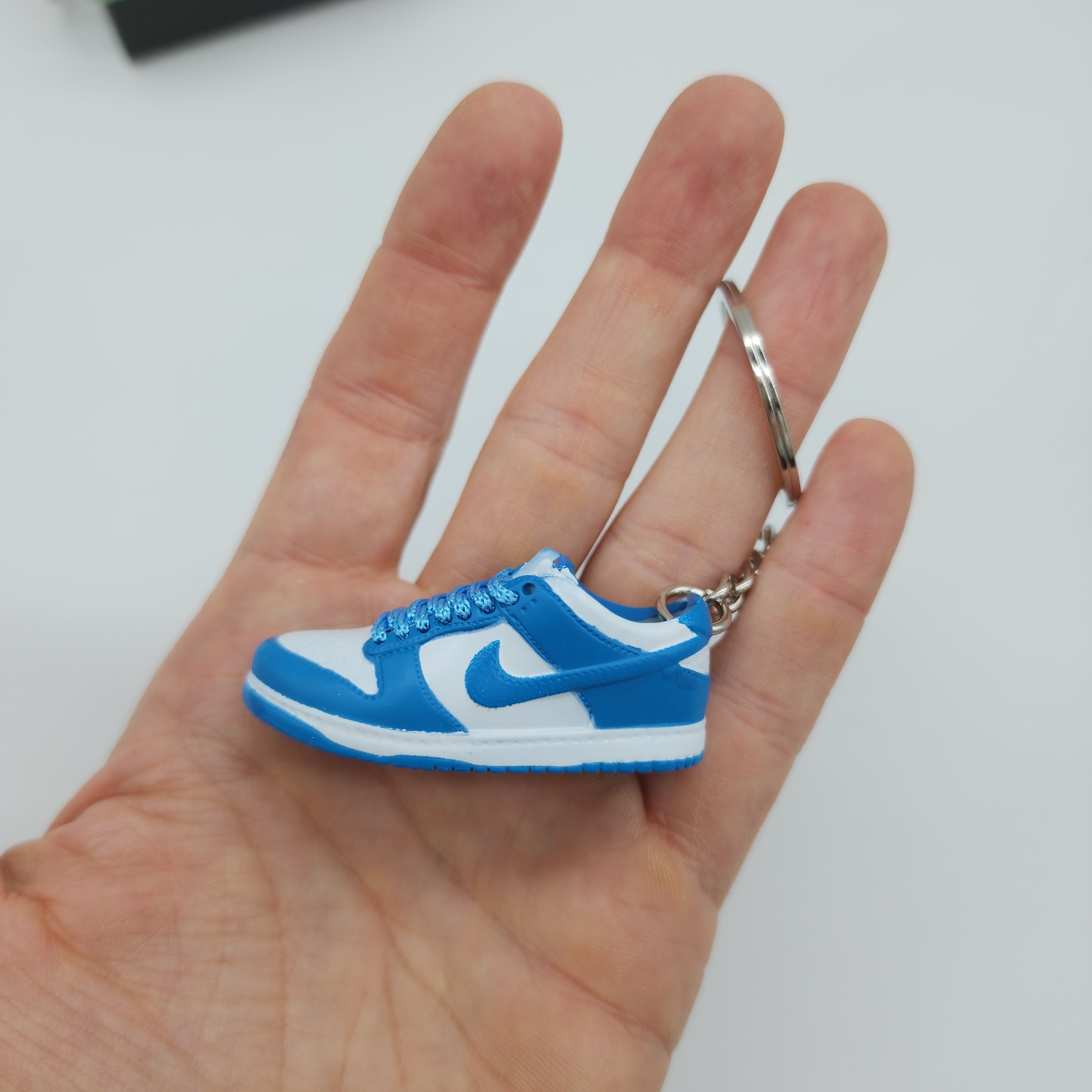 Mini Sneaker Keychain - Blue/White Dunk