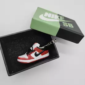 Mini Sneaker Keychain - Dunk (Red/Black/White)