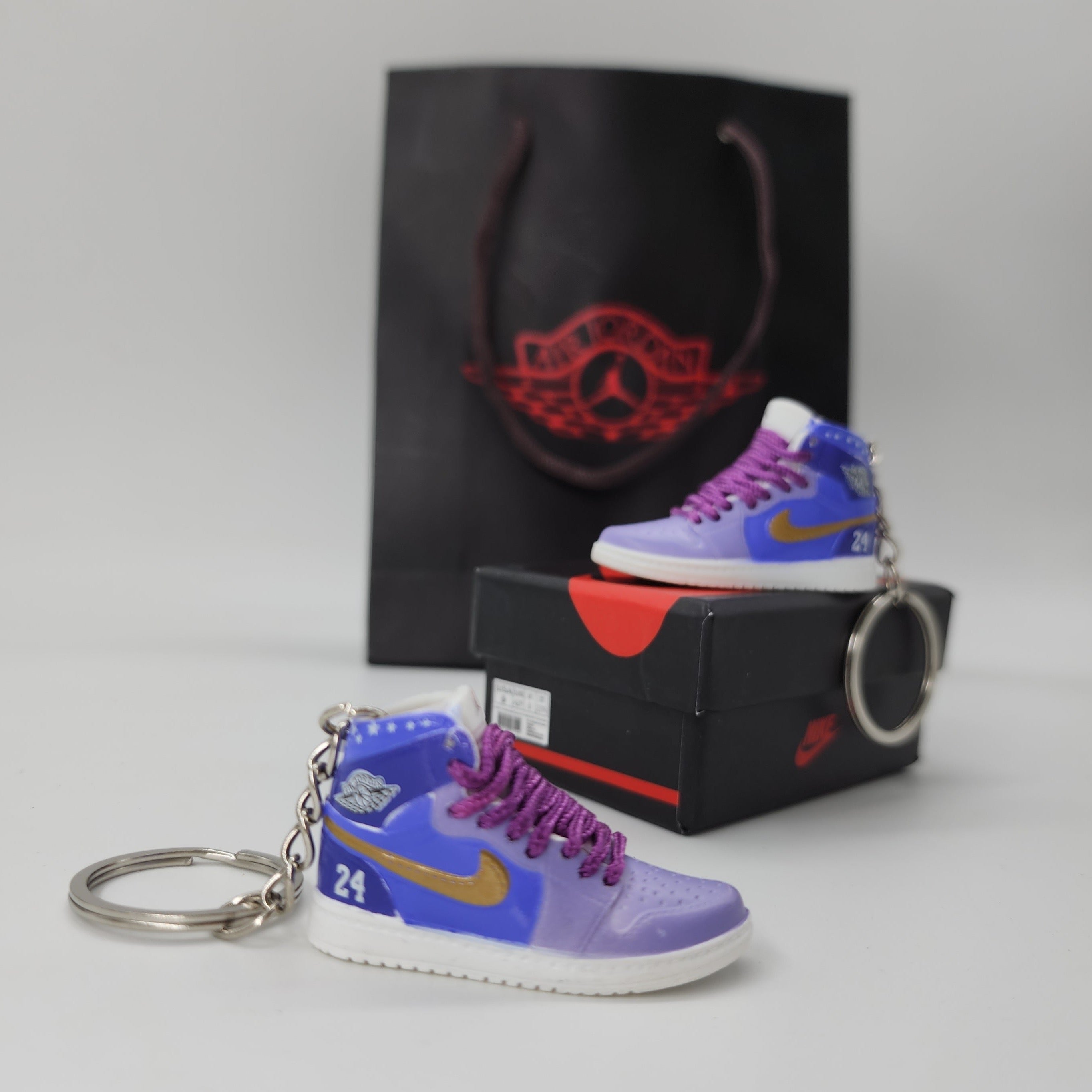 Mini Sneaker Keyring - AJ1 Purple Mamba