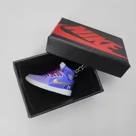 Mini Sneaker Keyring - AJ1 Purple Mamba