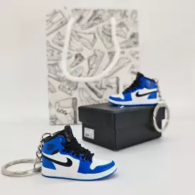 Mini Sneaker Keyring- Air Jordan 1 (Blue/White)