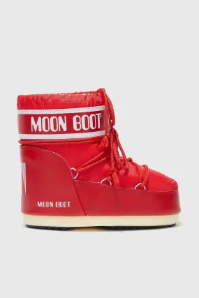 Moon Boot Low Nylon Red Women's Icon Boot