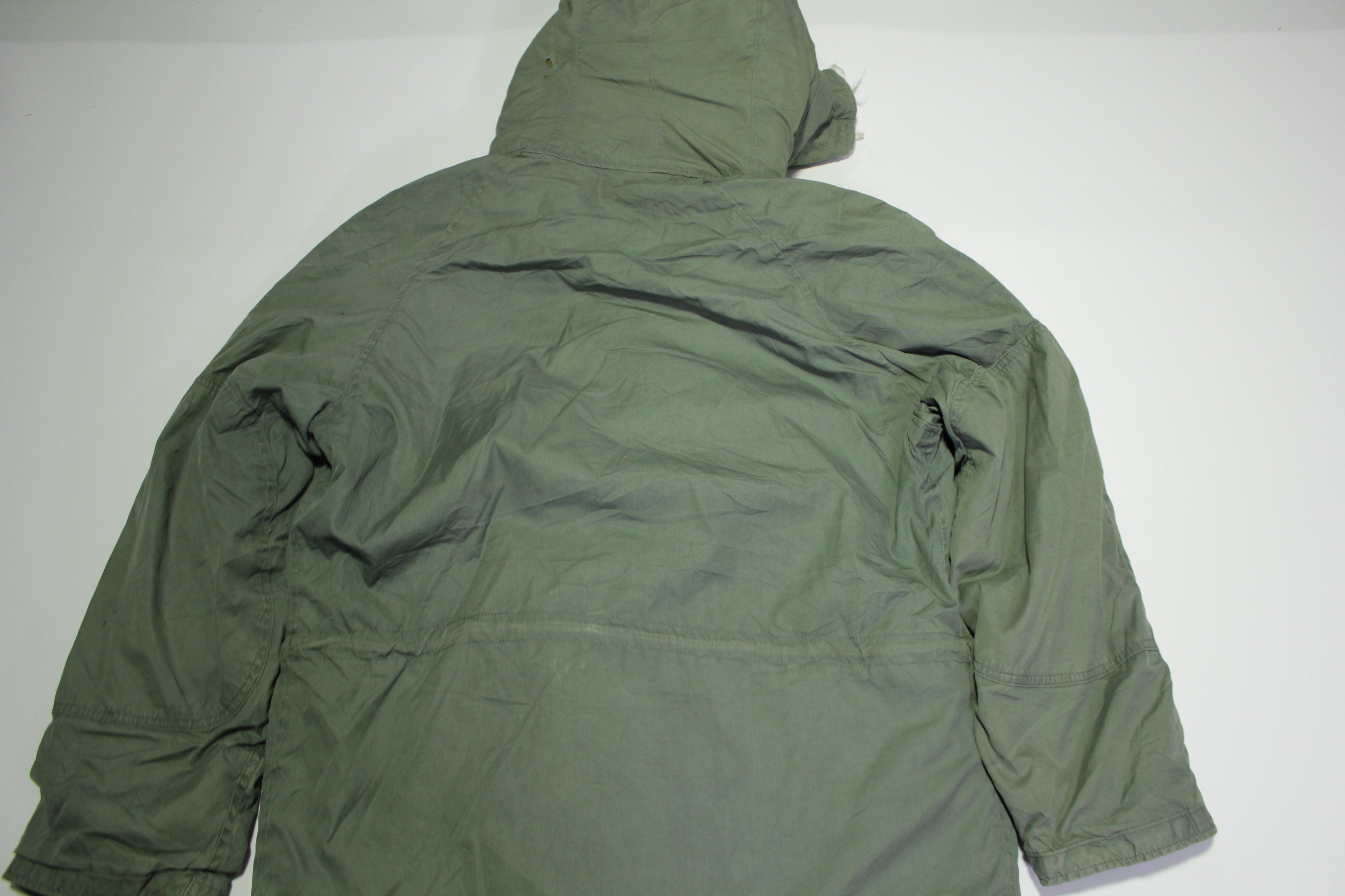 N3-B vintage parka jacket - 1975 Vietnam era, army military extreme cold weather, hooded