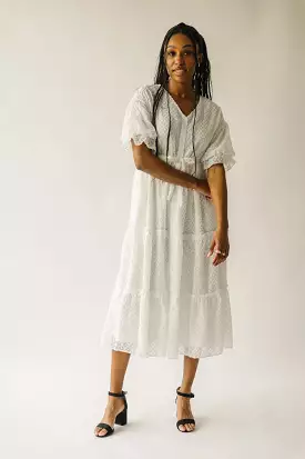 Nadal White Textured Maxi Dress