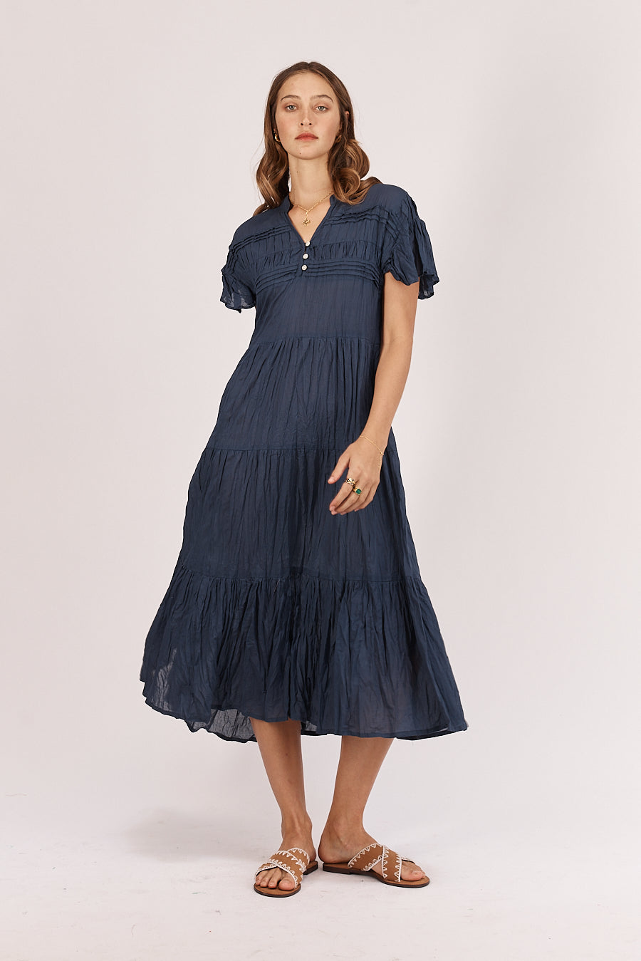 Navy Abigail Midi Dress