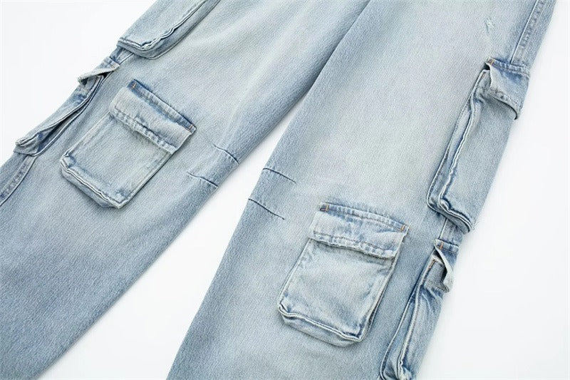 New Worker Style Mid-Waist Jeans - Shop Now!