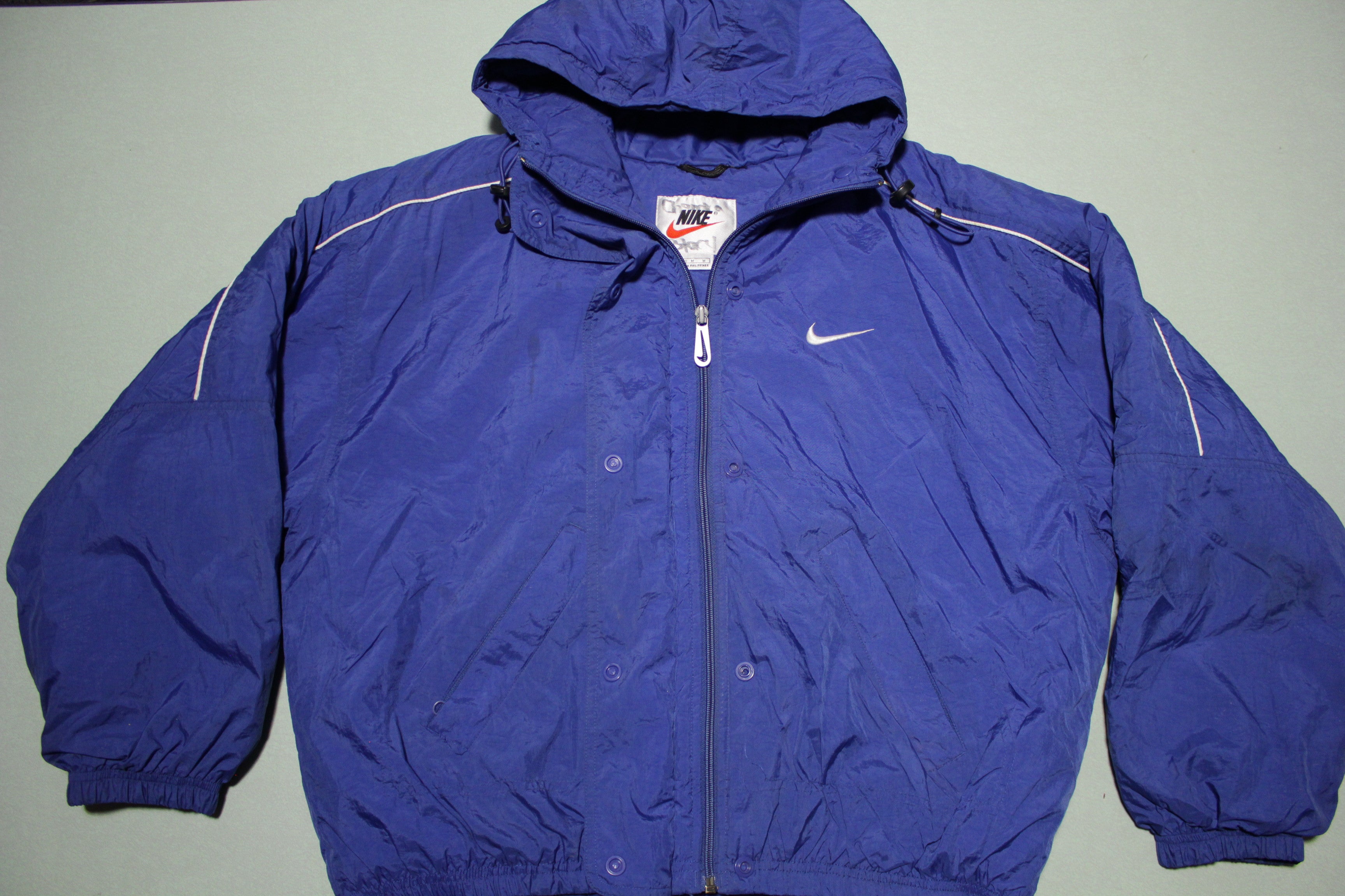 Nike 90s Parka with Off Center Embroidered Swoosh - Hooded Jacket