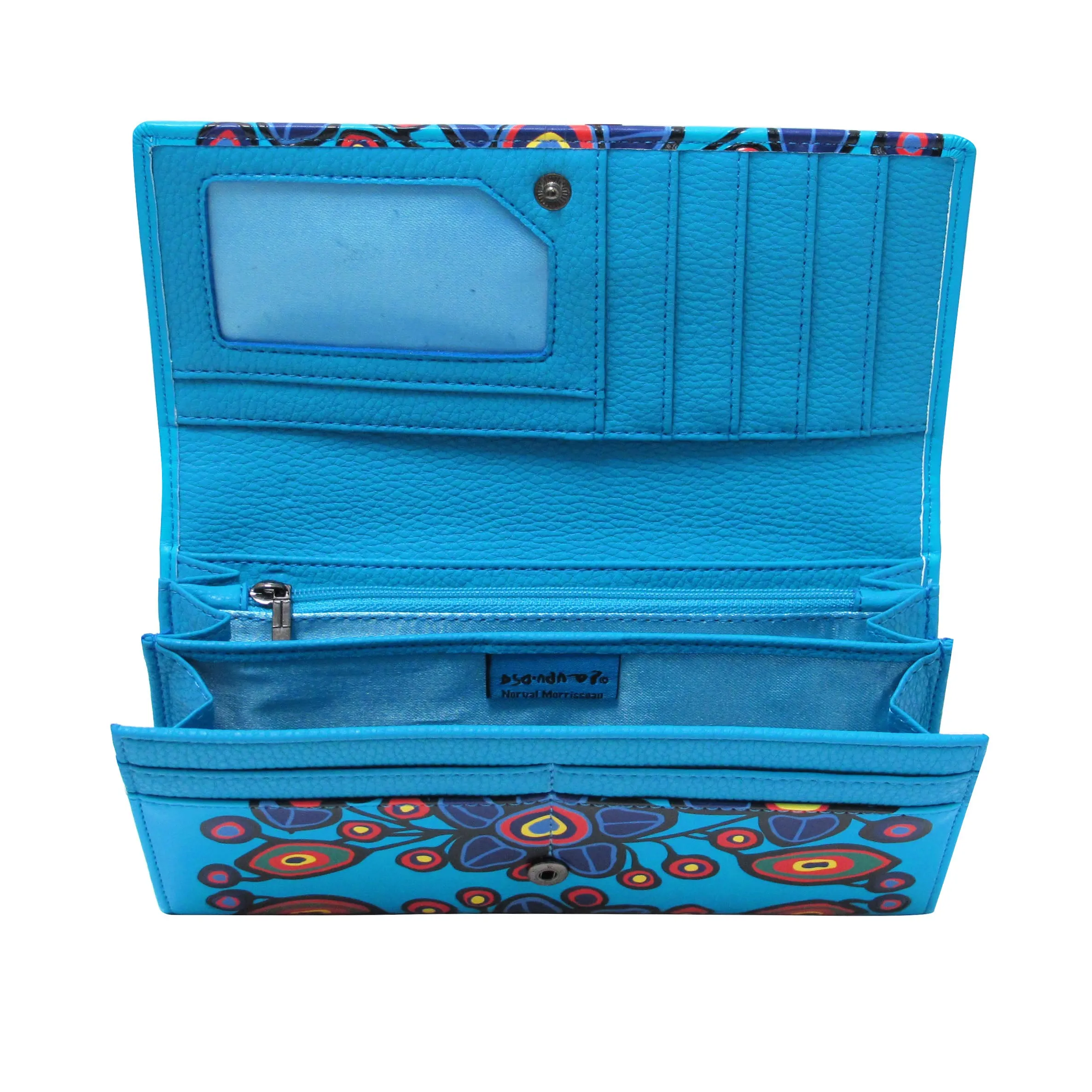 Norval Morrisseau Floral and Avian Print Wallet