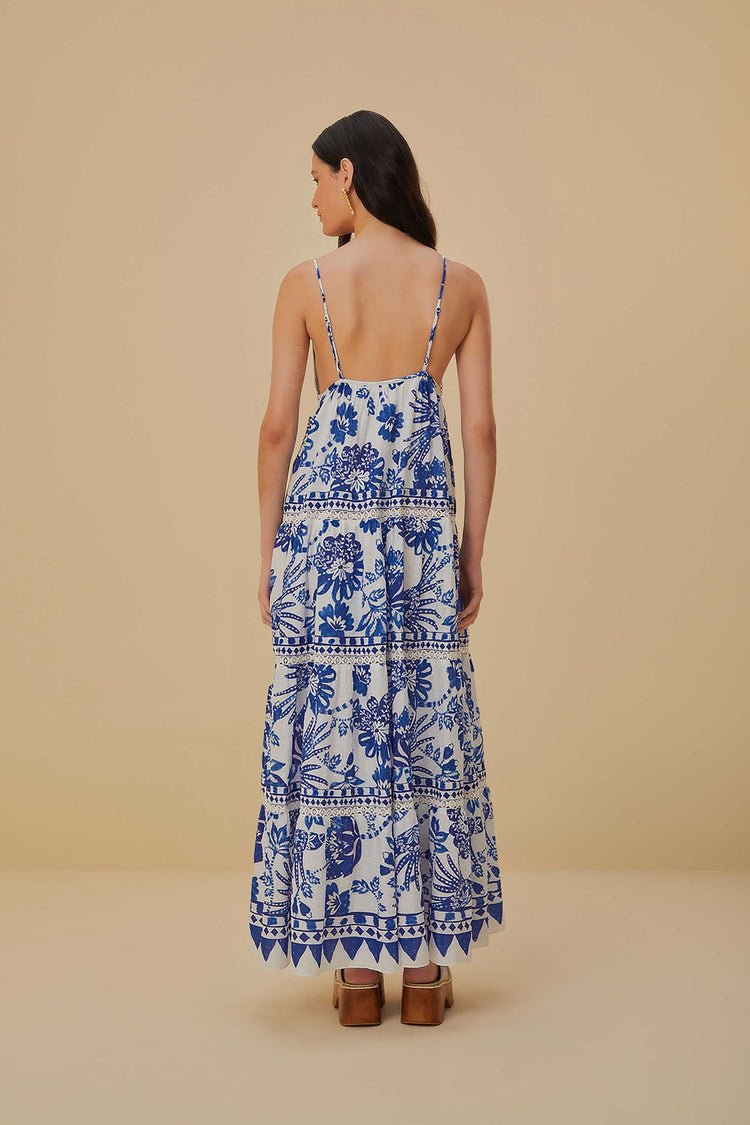 Off-White Floral Print Maxi Dress | Farm Rio