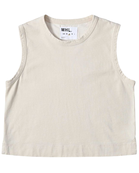 Off White Tank Top Matte Jersey.