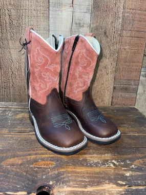 Girls Old West Broad Square Toe Boot