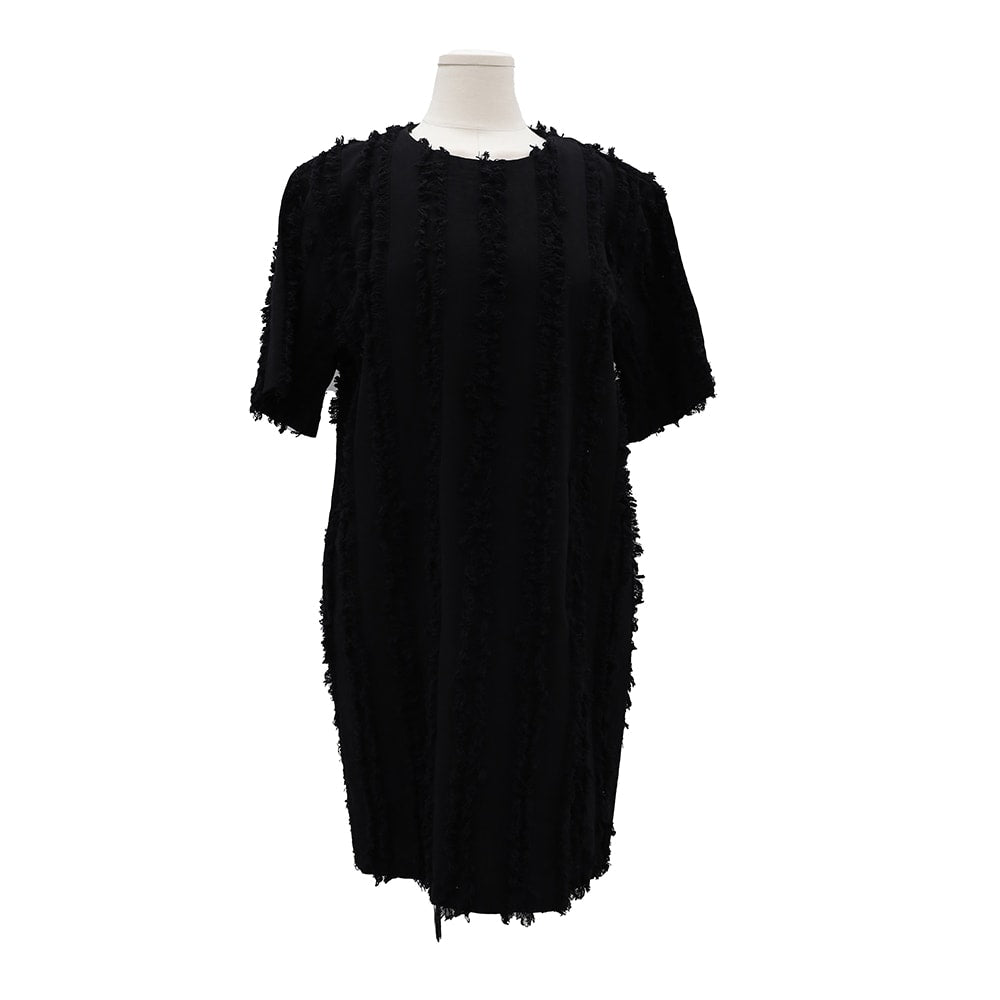 OM10 Feathery Slit Mini Dress