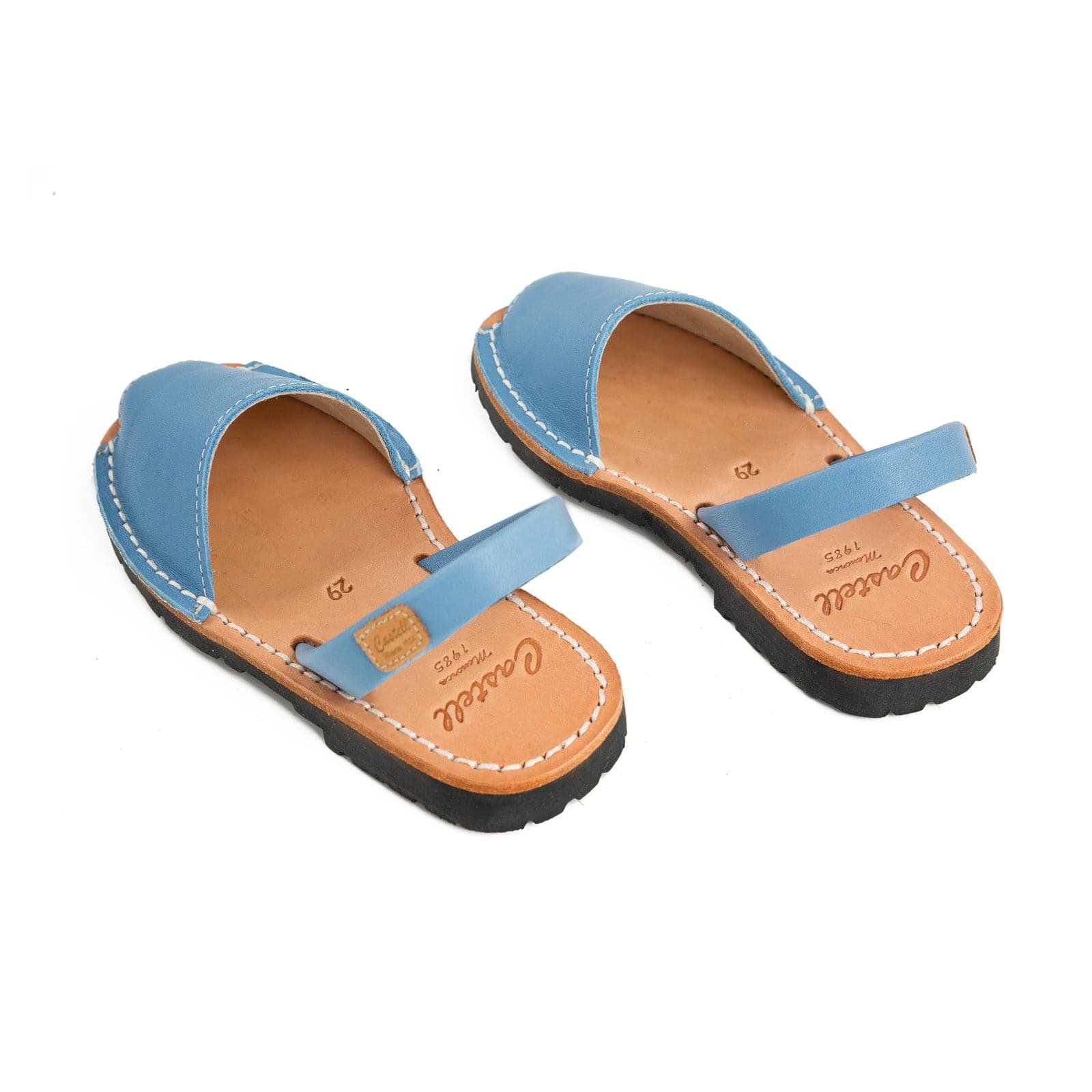 Open Toe Leather Kids Menorcan Sandal - Iker 1097 Leather