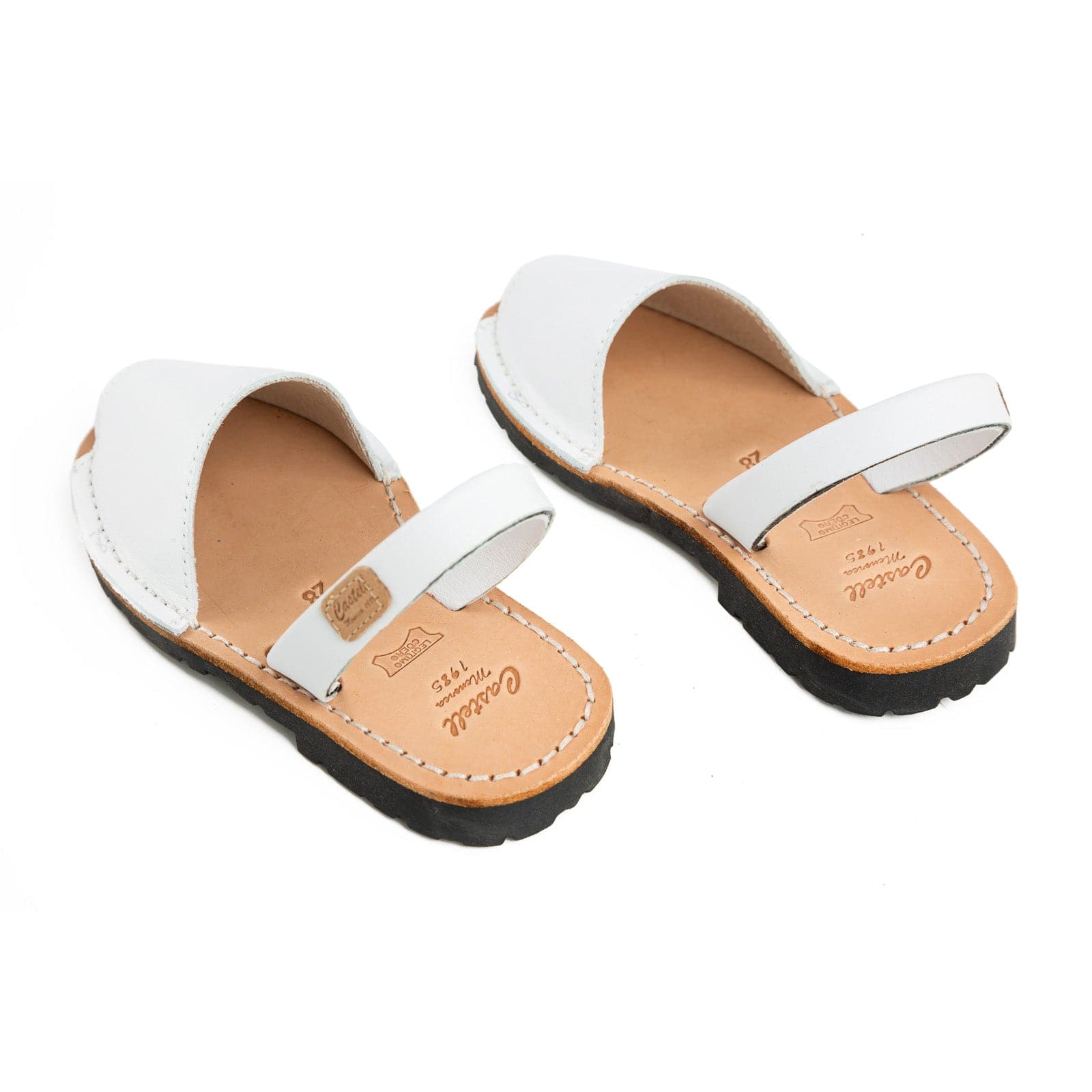 Open Toe Leather Kids Menorcan Sandal - Iker 1097 Leather