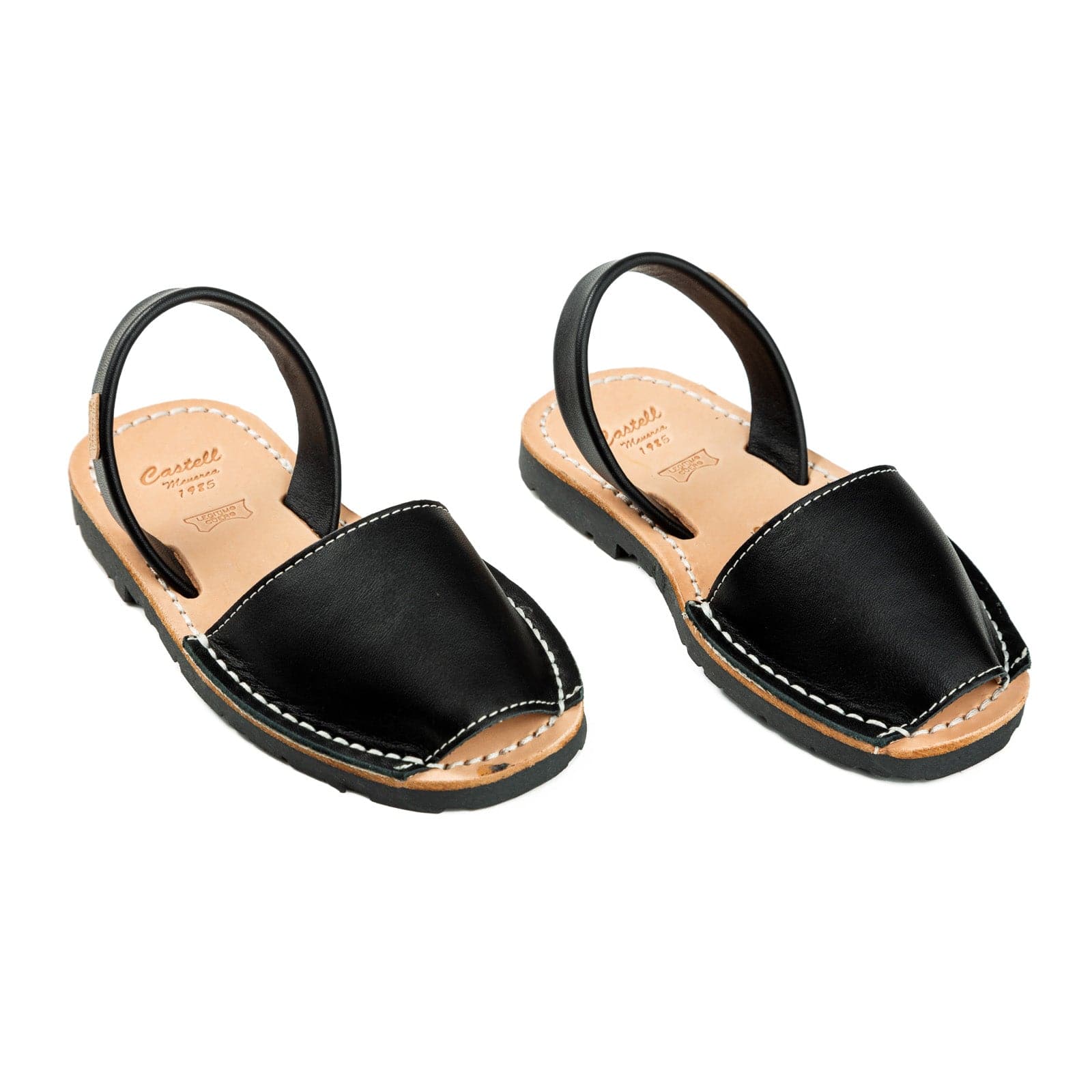 Open Toe Leather Kids Menorcan Sandal - Iker 1097 Leather