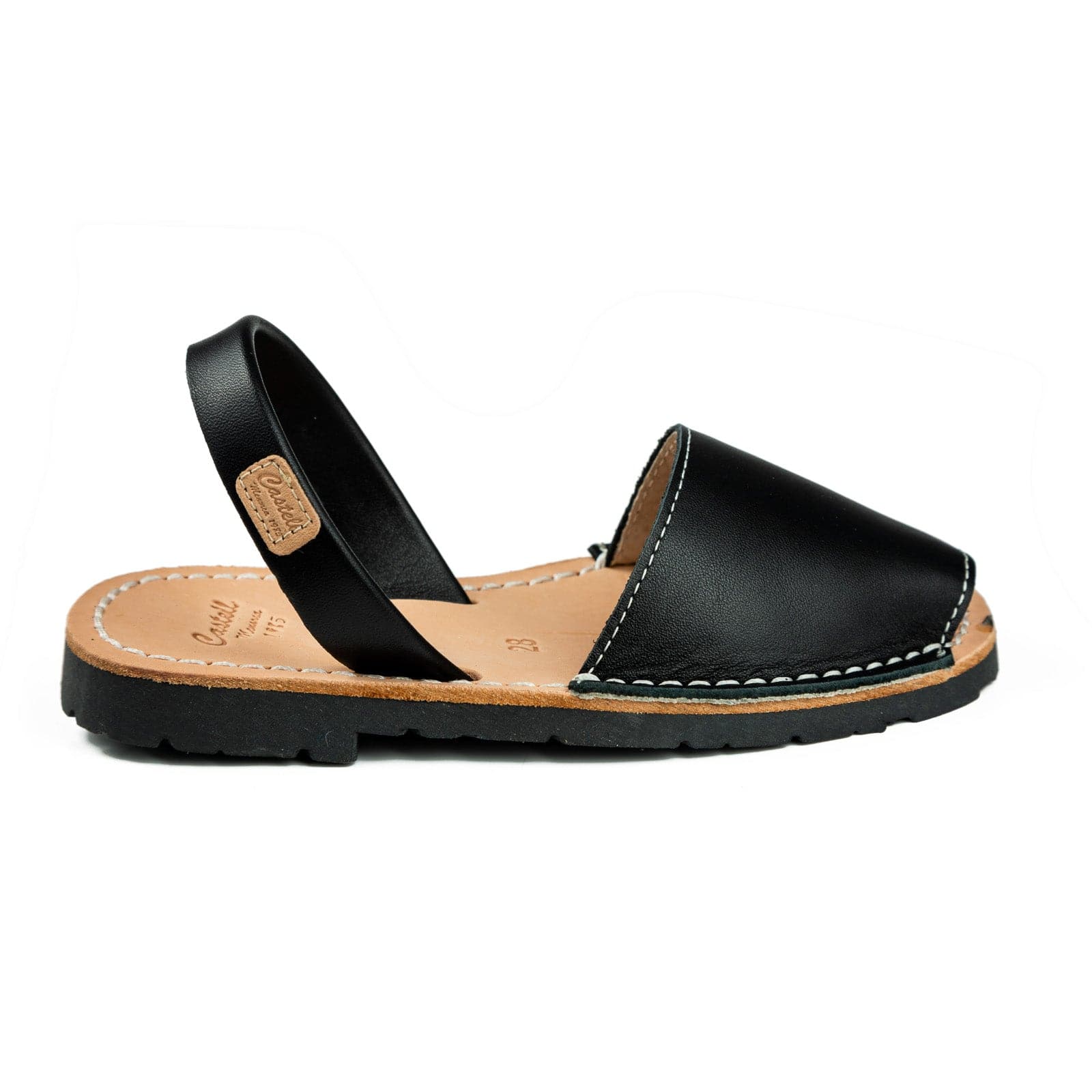 Open Toe Leather Kids Menorcan Sandal - Iker 1097 Leather