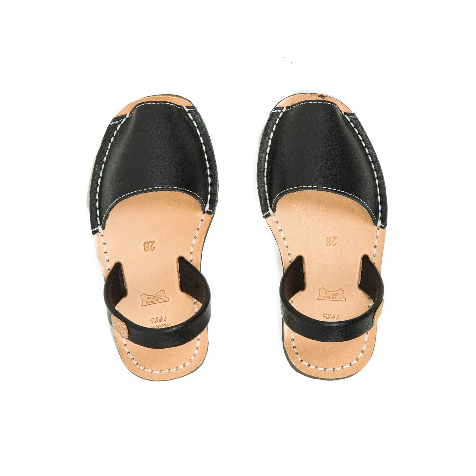 Open Toe Leather Kids Menorcan Sandal - Iker 1097 Leather