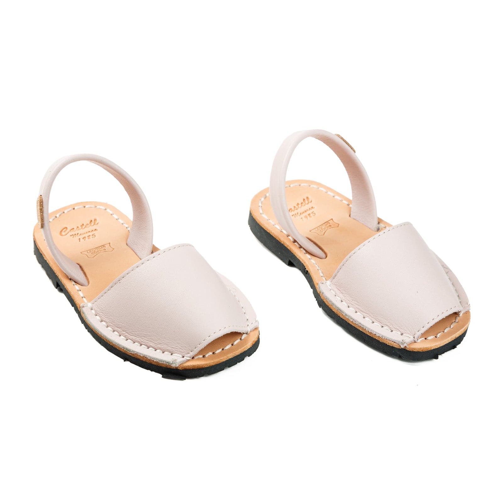 Open Toe Leather Menorcan Sandal for Kids - Iker 1097 Piel