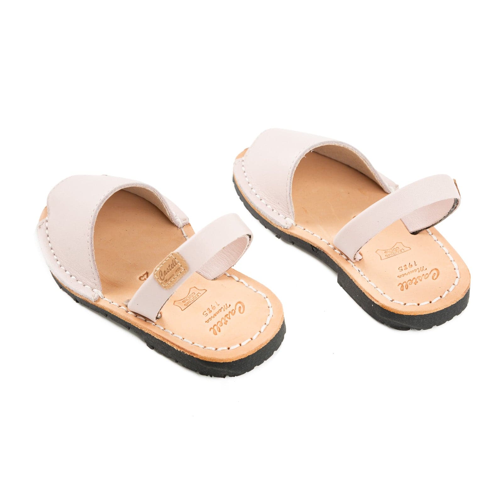 Open Toe Leather Menorcan Sandal for Kids - Iker 1097 Piel