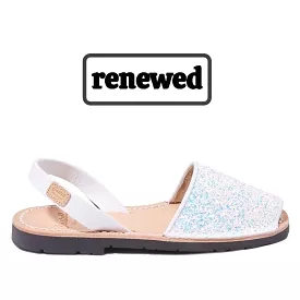 Open Toe Menorcan Sandal for Kids - Iker 1097R Glitter in Renewed Glitter Leather