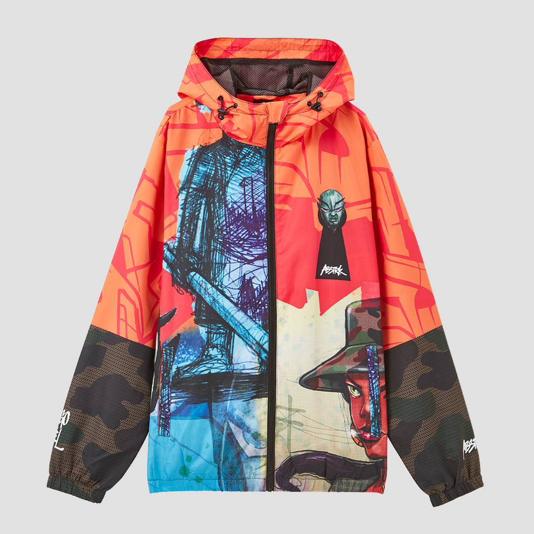 Orange Windbreaker Jacket for Men - ABSTRK Brand