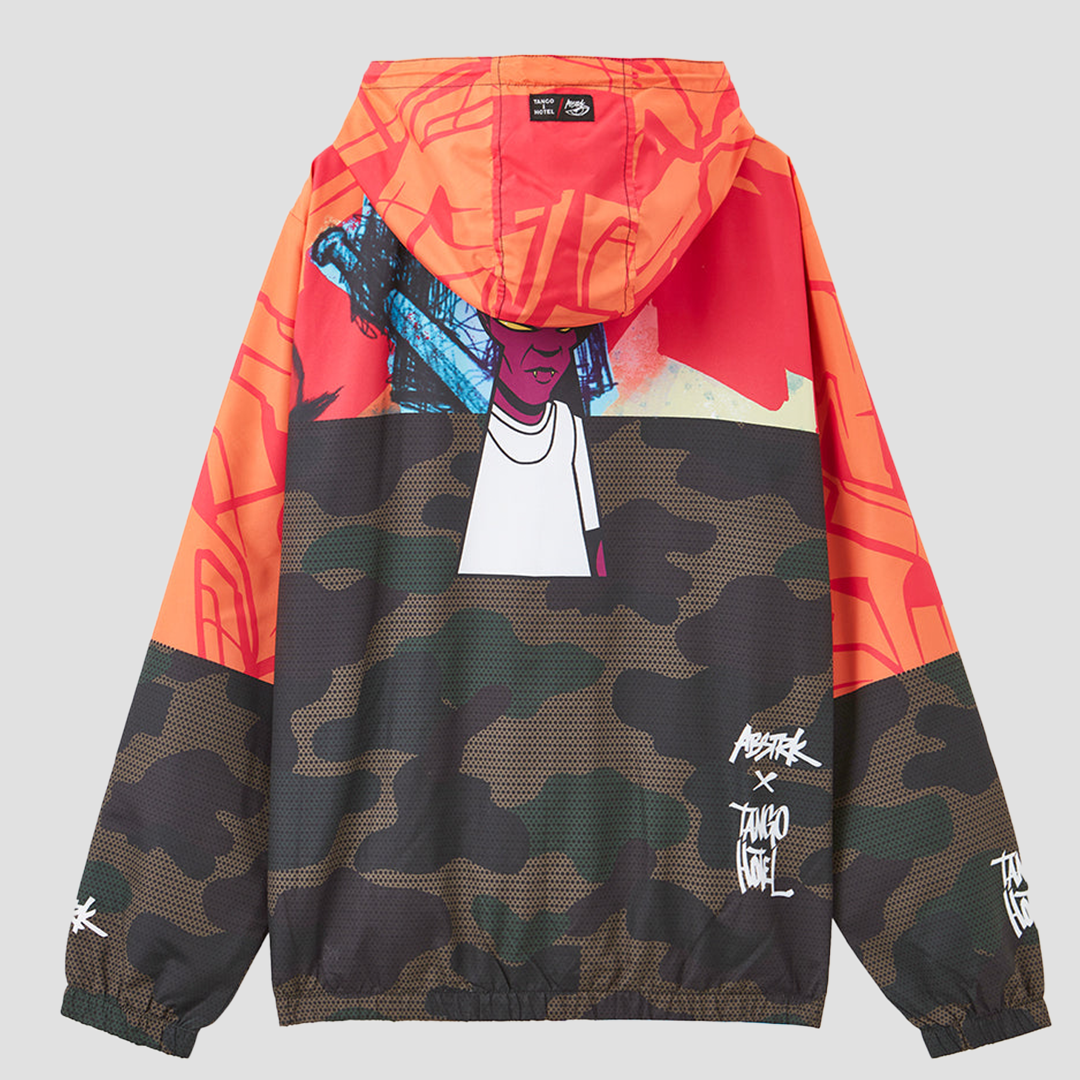 Orange Windbreaker Jacket for Men - ABSTRK Brand