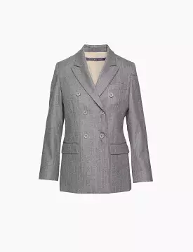 Oversized Wool Blazer Wrap