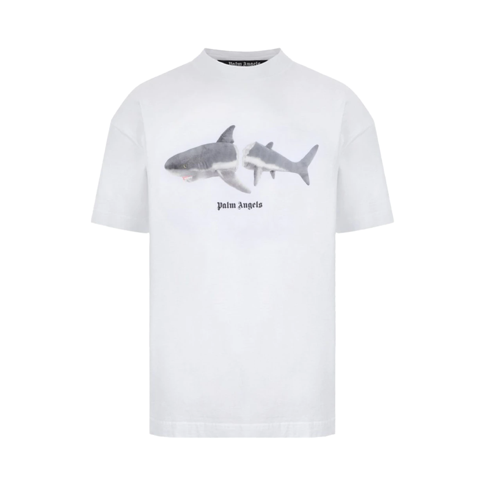 Palm Angels White Shark Tee