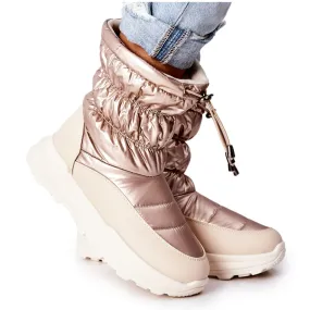 women's snow boots with golden starbone zipper