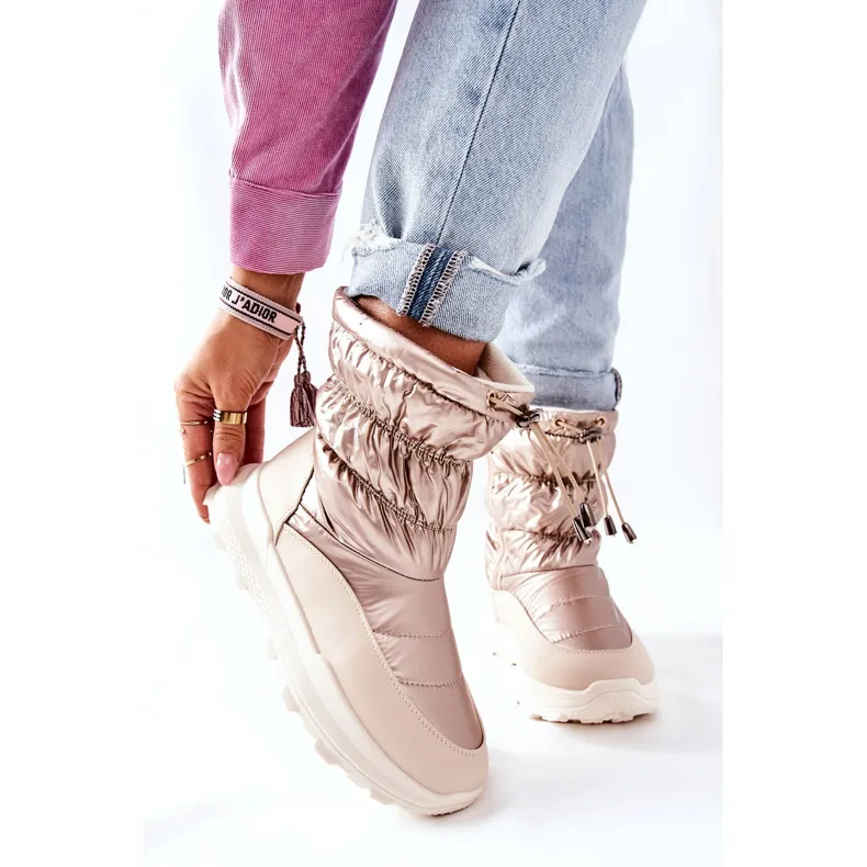 women's snow boots with golden starbone zipper