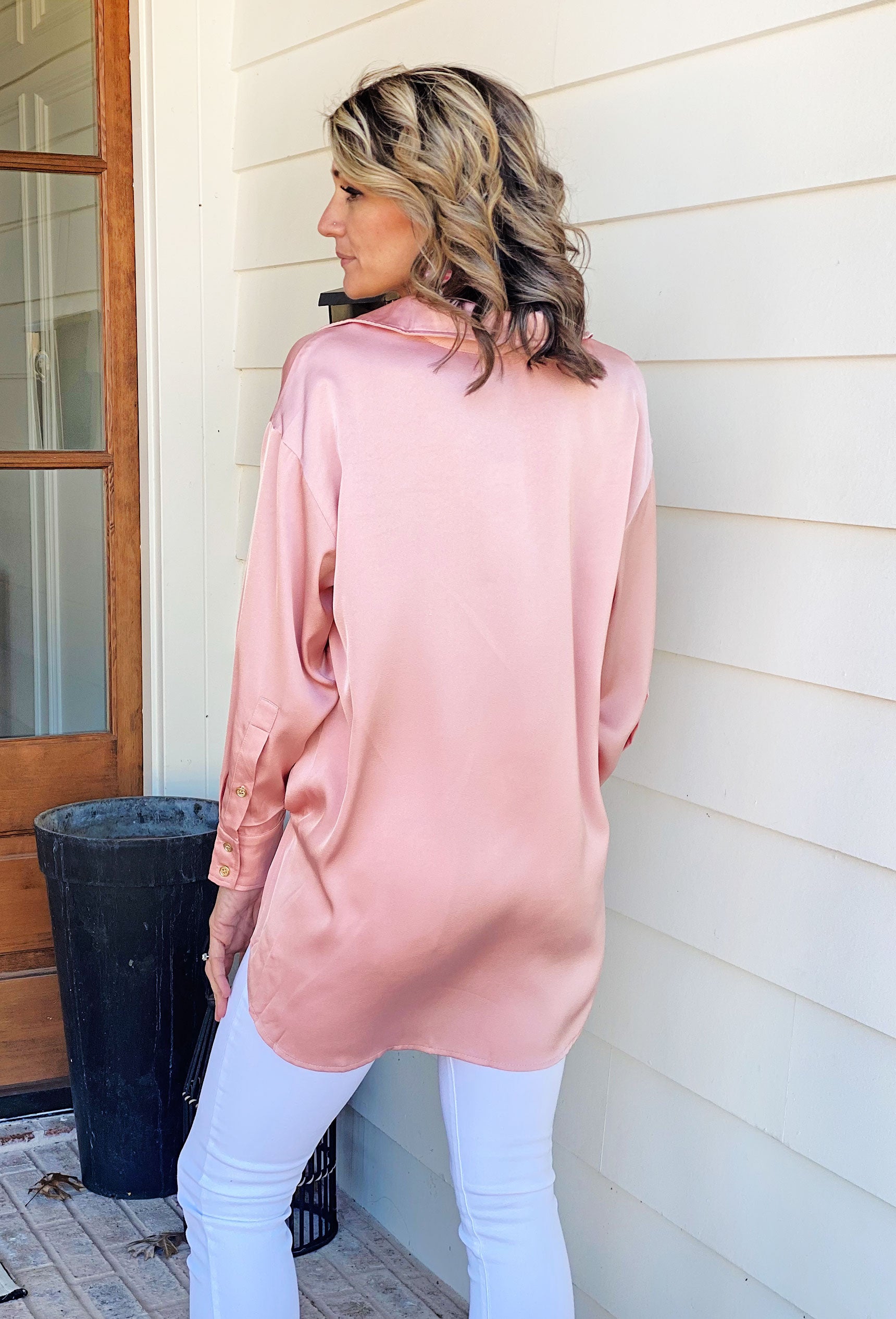 Peach Aubrie Tunic Top