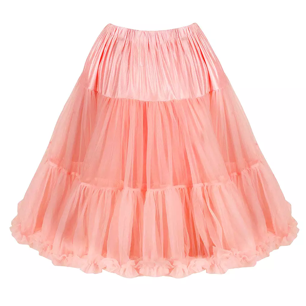 Peach Pink 50s Petticoat Skirt with Extra Volume - Vintage Rockabilly Net