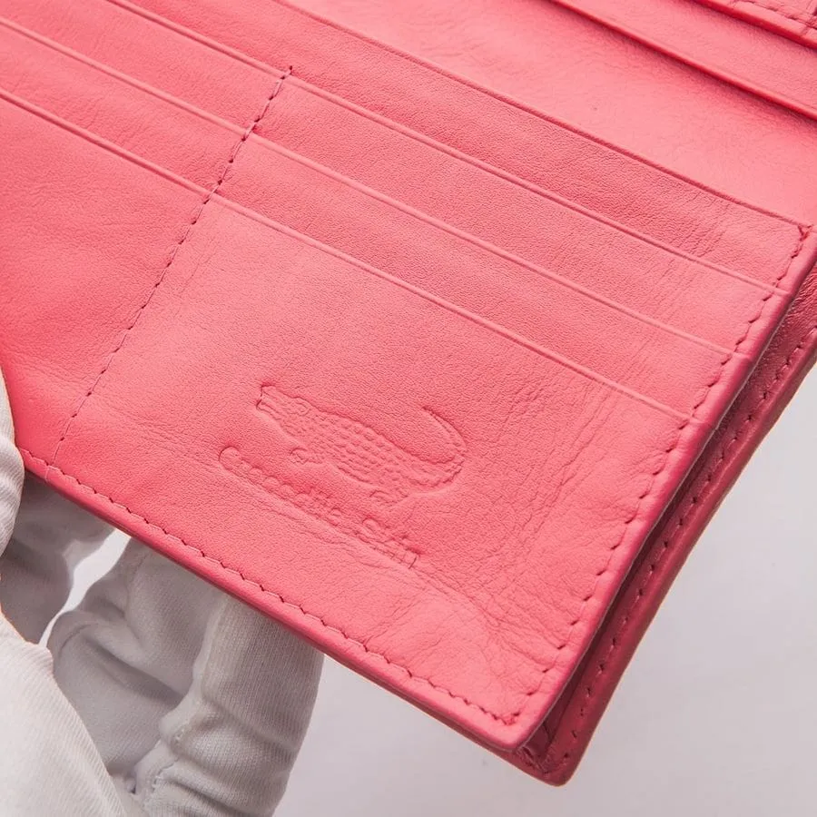 Pink Crocodile Long Wallet.