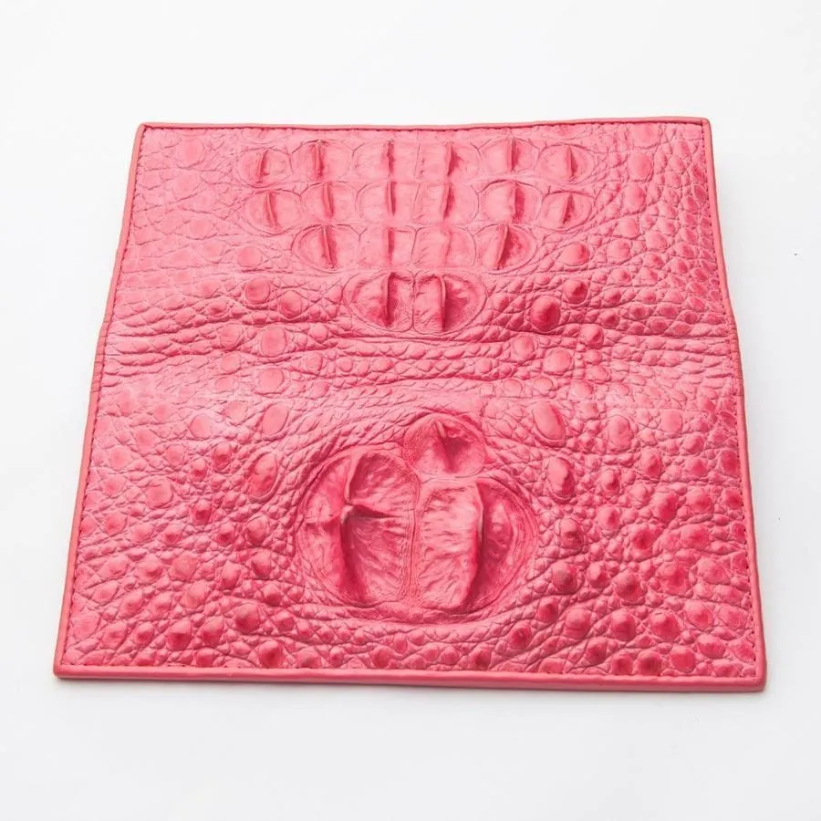 Pink Crocodile Long Wallet.