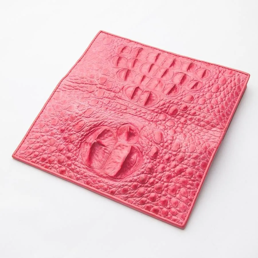 Pink Crocodile Long Wallet.