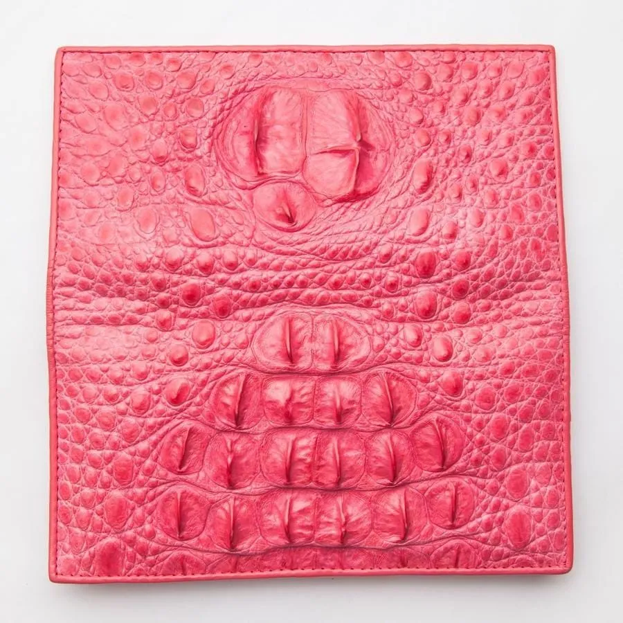 Pink Crocodile Long Wallet.