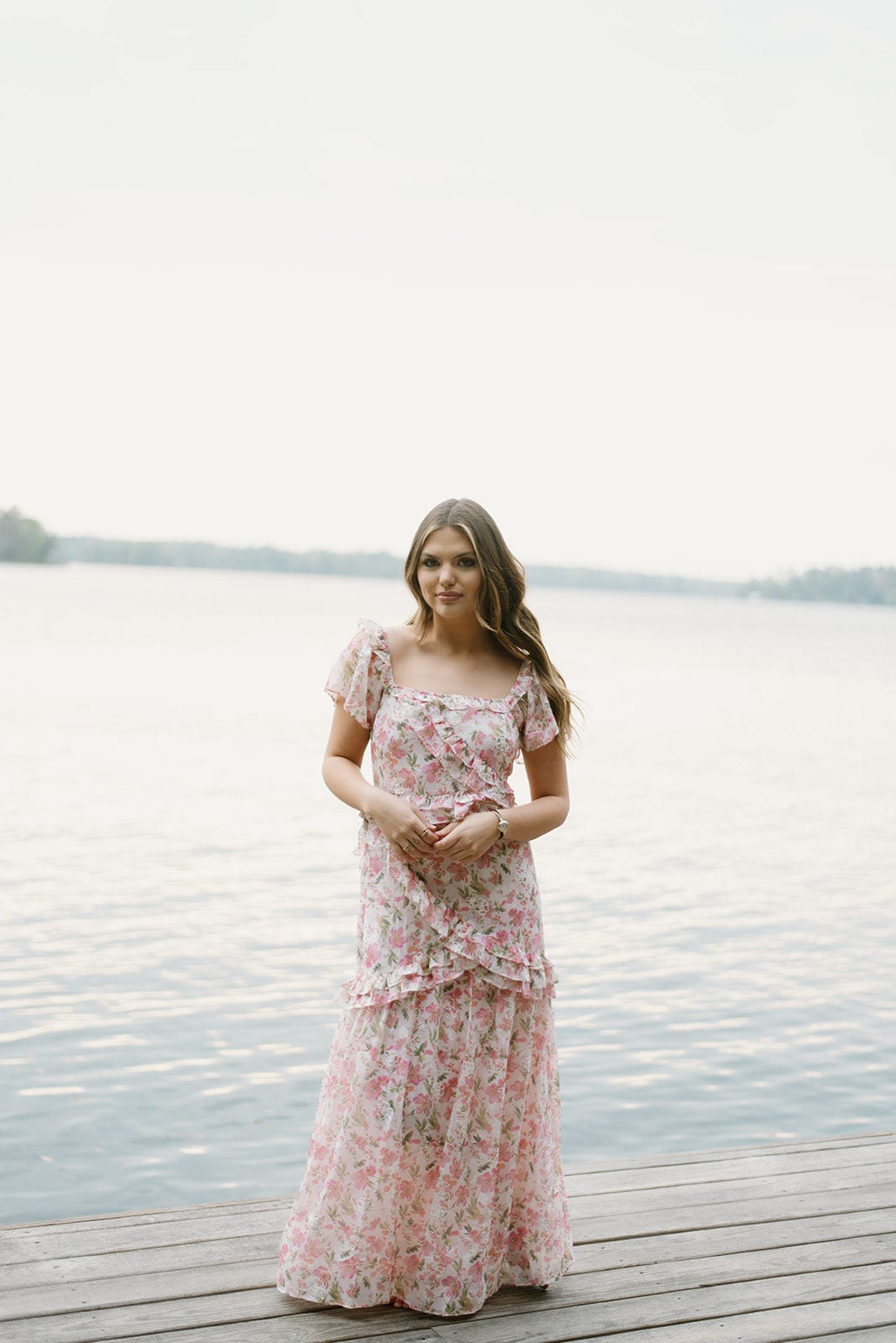 Pink Floral Maxi Dress