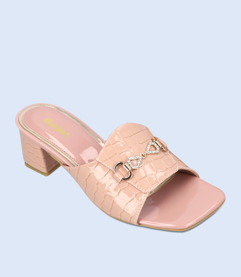 Pink Slipper Heel for Women - BW9367-T